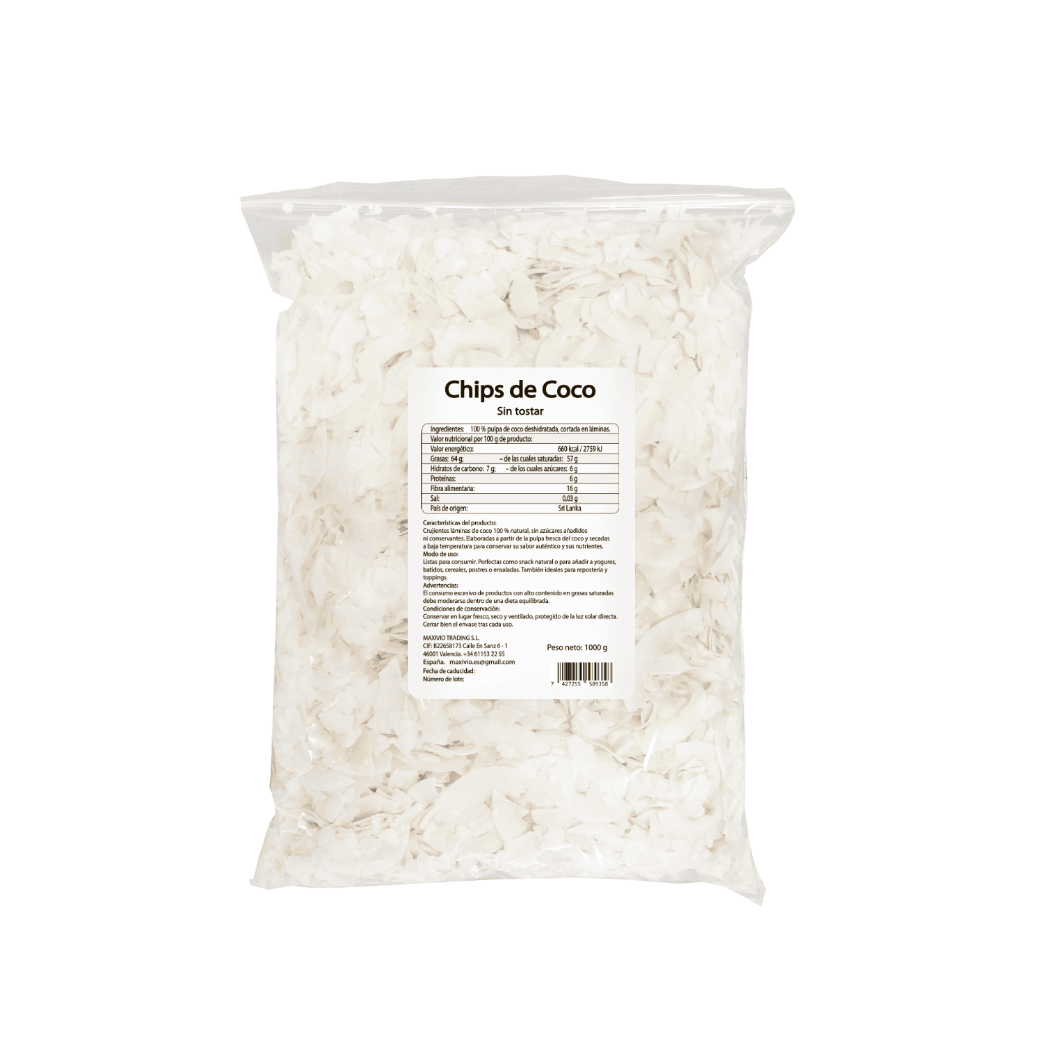 Chips de coco 1000