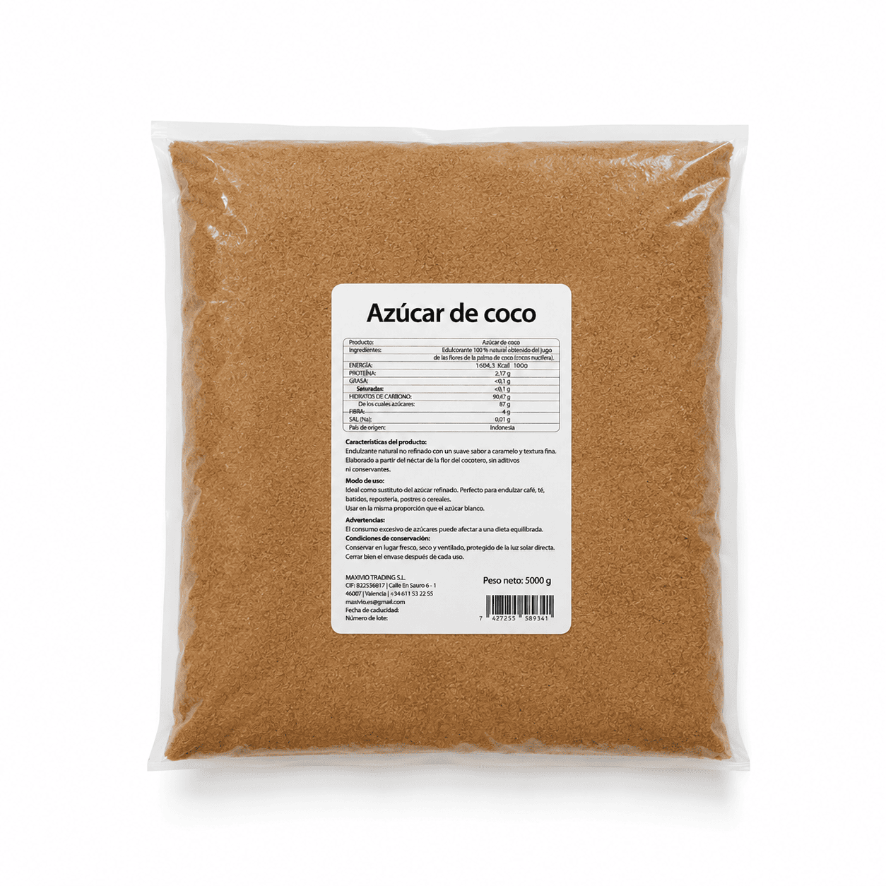 azucar de coco 5 kg al por mayor