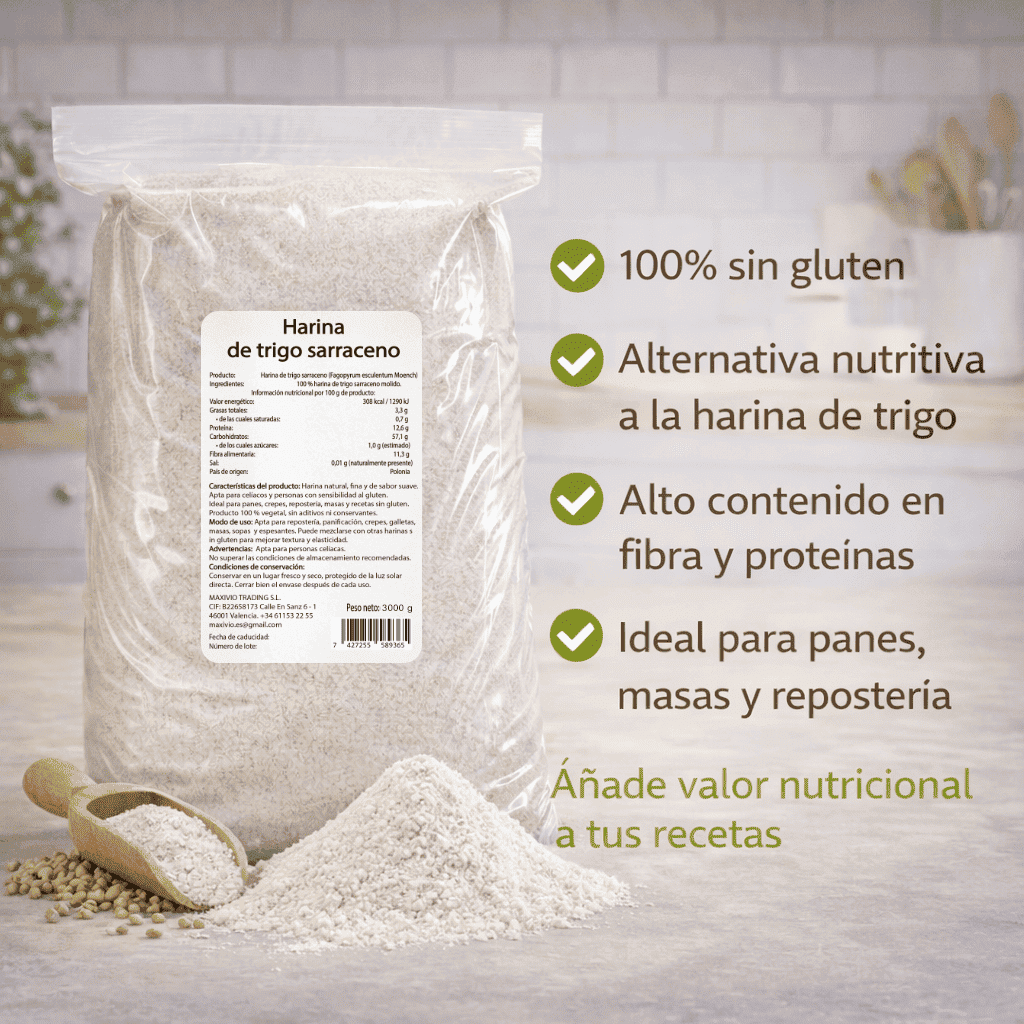 Harina de trigo sarraceno 3 kg
