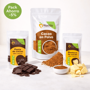 Pack Ahorro “Chocolate Artesanal” - Cacao en polvo, pasta de cacao, manteca de cacao